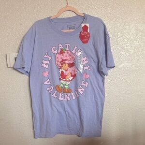 Strawberry Shortcake Lavender 'My Cat Is My Valentine' Graphic Tee